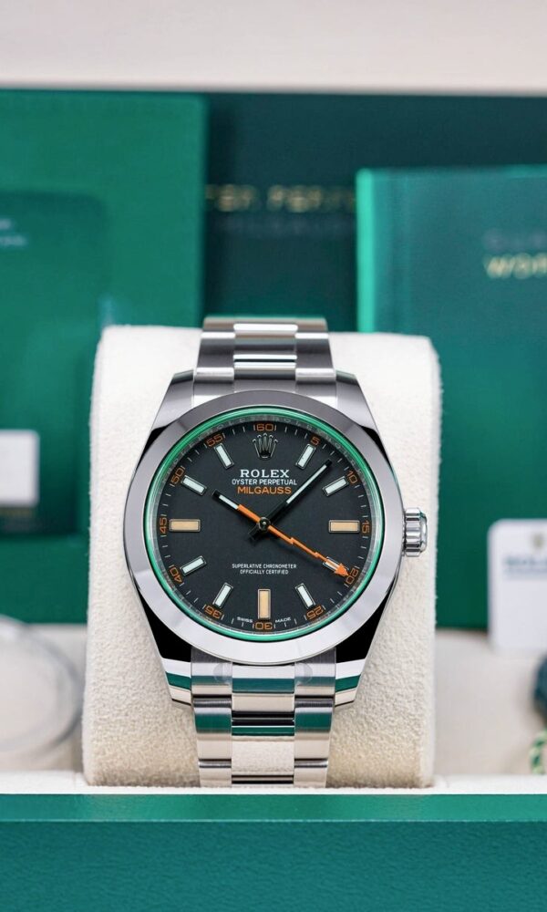 Đồng hồ Rolex Milgauss 116400GV mặt đen 40mm