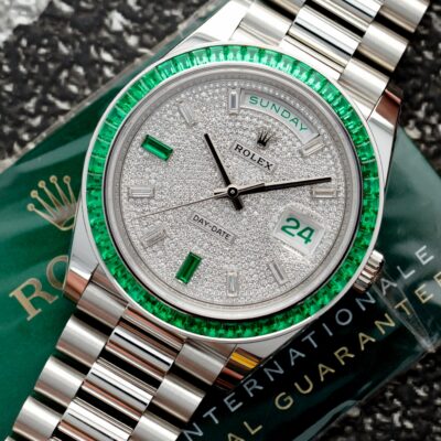 Đồng hồ Rolex Day-Date 40 Green Emerald 228396TEM Platinum 40mm