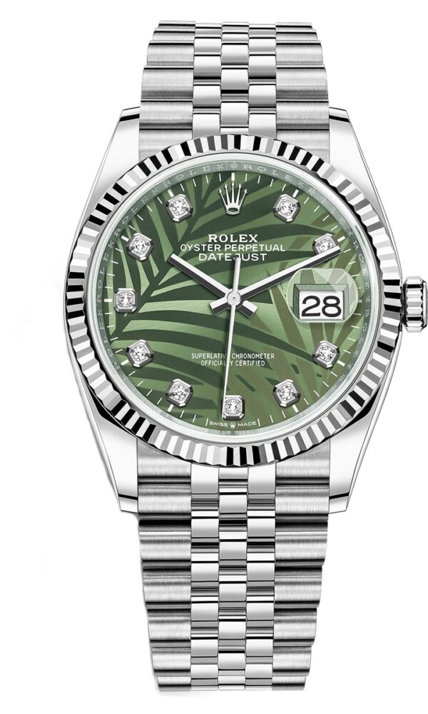 Đồng hồ Rolex Datejust 126234 Palm Motif Dial Diamond 36mm