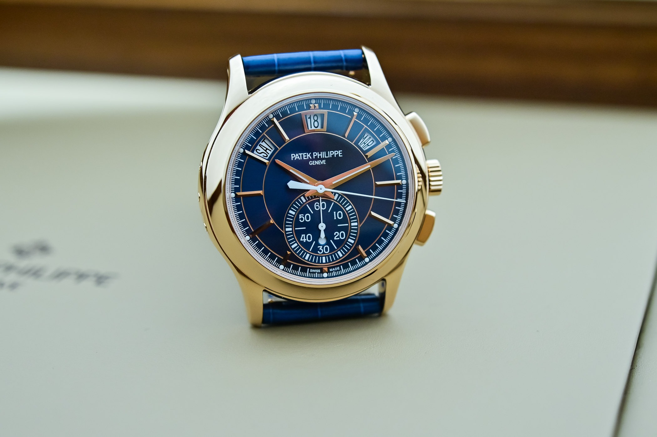 Đồng hồ Patek Philippe Complications 5905R Vàng hồng Mặt xanh blue