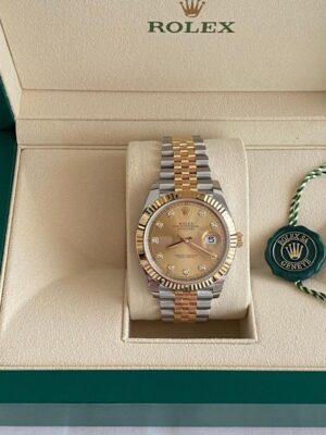 Đồng hồ Rolex Datejust 126333 Mặt Champagne Kim Cương 41mm