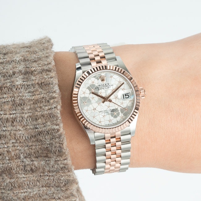 ồng hồ Rolex Datejust 278271 Vàng/thép Mặt hoa bạc
