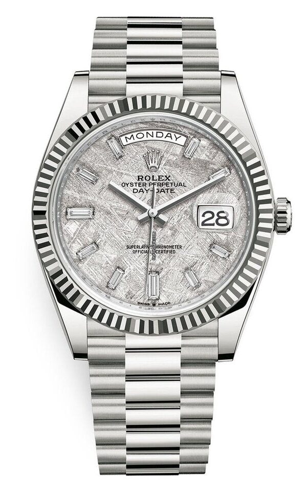 Đồng hồ Rolex Day-Date 228239 Vàng trắng Mặt thiên thạch 40mm