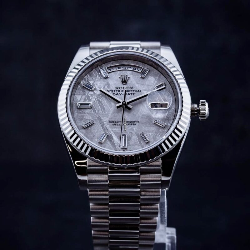 Đồng hồ Rolex Day-Date 228239 Vàng trắng Mặt thiên thạch 40mm