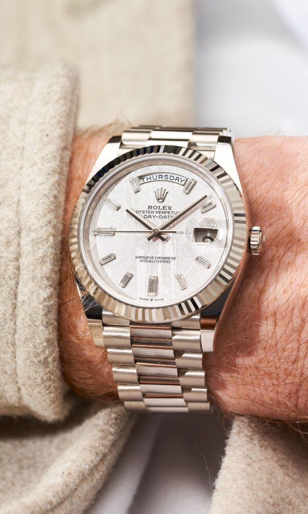 Đồng hồ Rolex Day-Date 228239 Vàng trắng Mặt thiên thạch 40mm