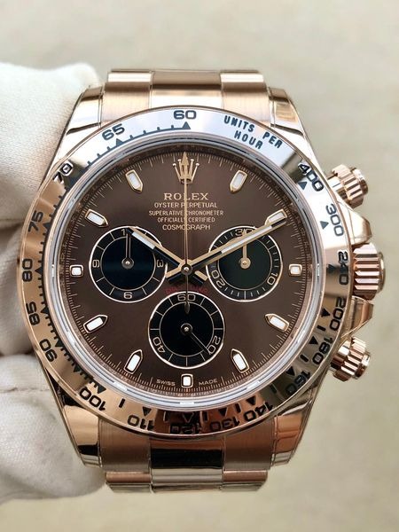 Đồng hồ Rolex Daytona 116505 Vàng Everose Mặt nâu Cọc quang 40mm