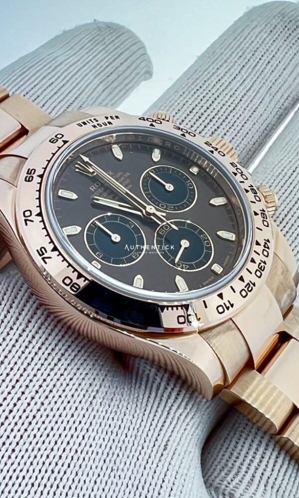 Đồng hồ Rolex Daytona 116505 Vàng Everose Mặt nâu Cọc quang 40mm