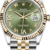 Đồng hồ Rolex Datejust 126233 Vàng/Thép Mặt xanh oliu 36mm