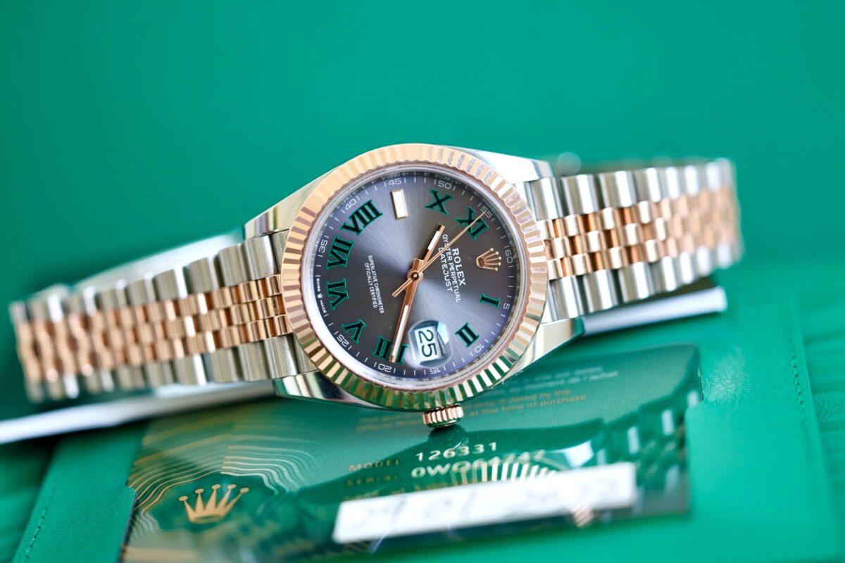 Đồng hồ Rolex Datejust 126331 Vàng Everose/Thép Mặt Wimbledon 41mm