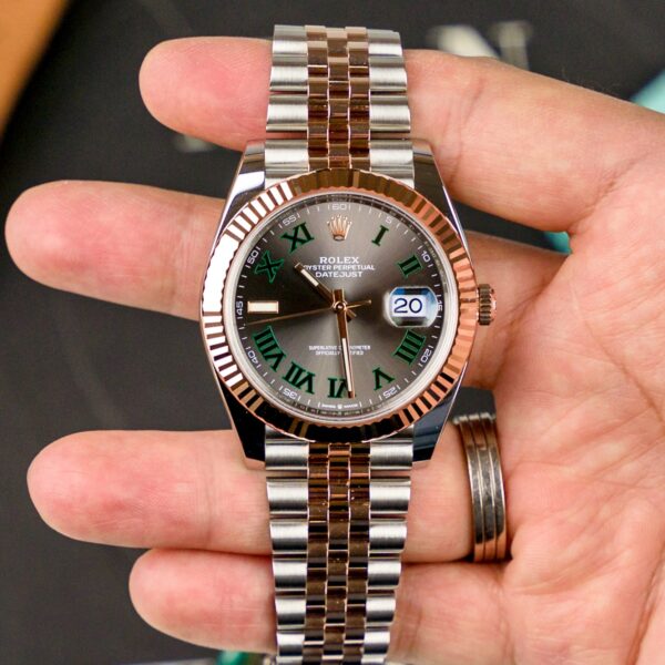 Đồng hồ Rolex Datejust 126331 Vàng Everose/Thép Mặt Wimbledon 41mm