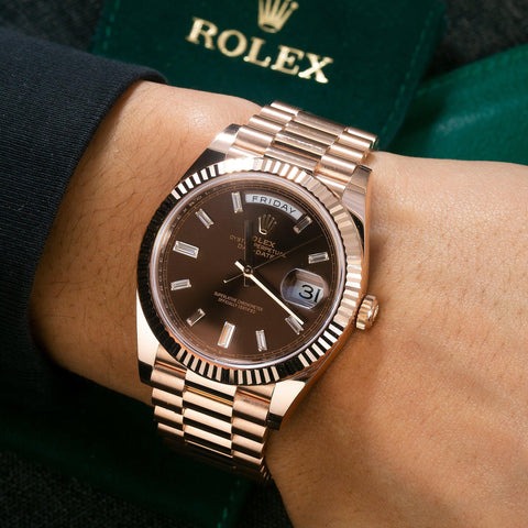 Đồng hồ Rolex Day-Date 228235 Mặt Chocolate