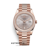 Đồng hồ Rolex Day-Date 228345RBR Mặt Sundust Kim cương 40mm
