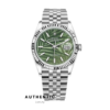 Đồng hồ Rolex Datejust 126234 Mặt lá cọ xanh Cọc quang 36mm