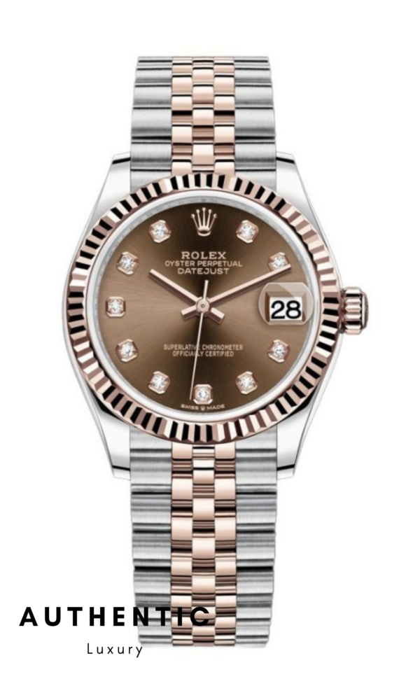 Đồng hồ Rolex Datejust 278271 Mặt Chocolate kim cương 31mm