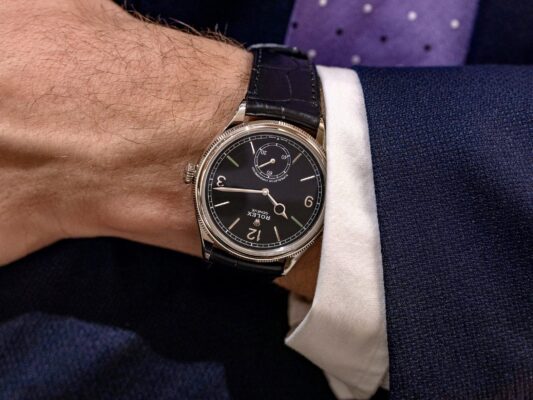 Đồng hồ Rolex Perpetual 1908 ref. 52509 Vàng trắng Mặt đen 39mm
