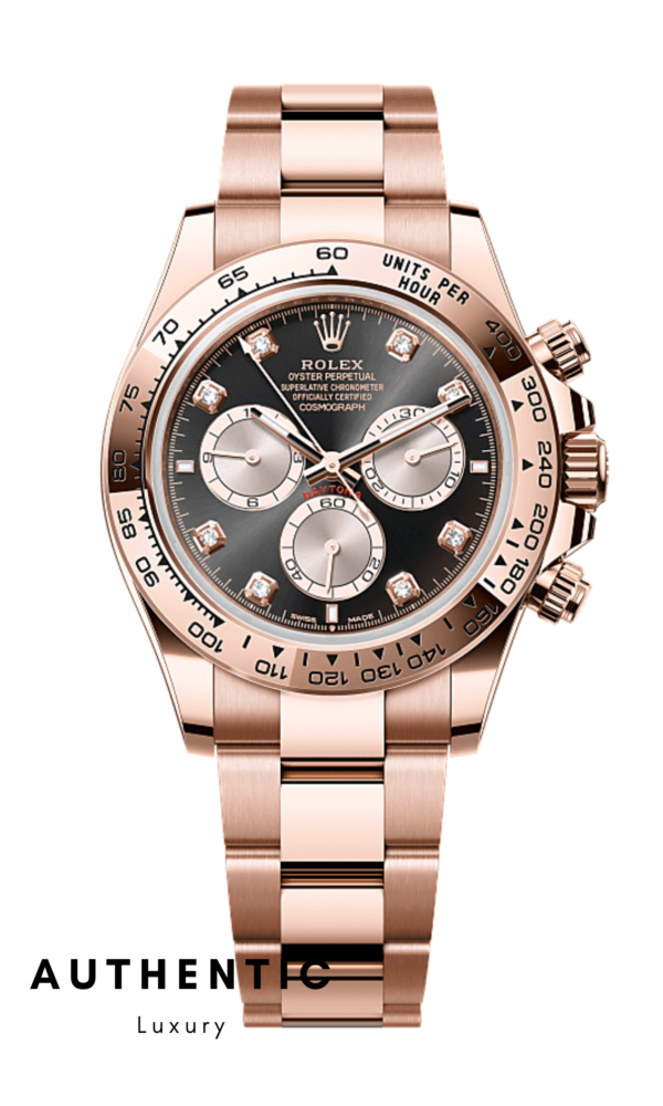 Đồng hồ Rolex Cosmograph Daytona 126505 Mặt Đen Cọc Kim cương 40mm