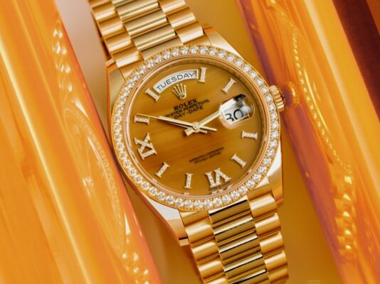 Đồng hồ Rolex Day-Date 128348RBR Mặt Số Đá Carnelian 36mm
