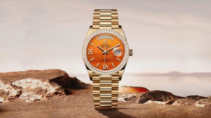 Đồng hồ Rolex Day-Date 128348RBR Mặt Số Đá Carnelian 36mm