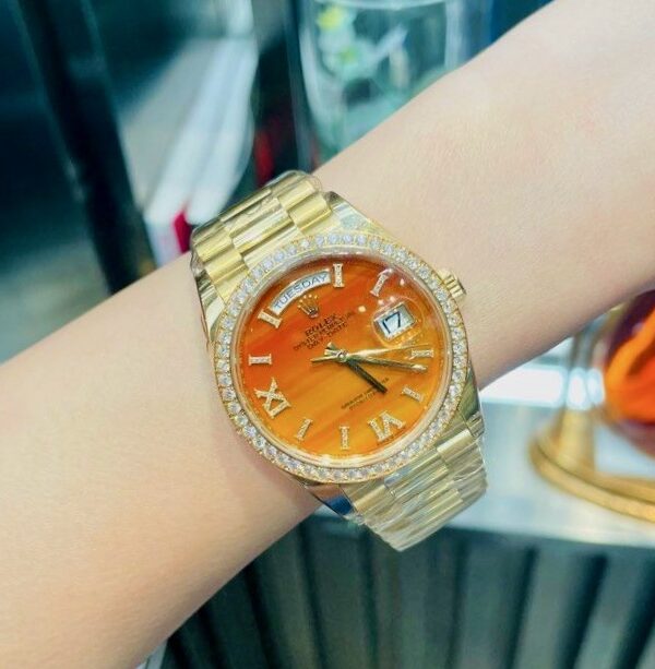 Đồng hồ Rolex Day-Date 128348RBR Mặt Số Đá Carnelian 36mm
