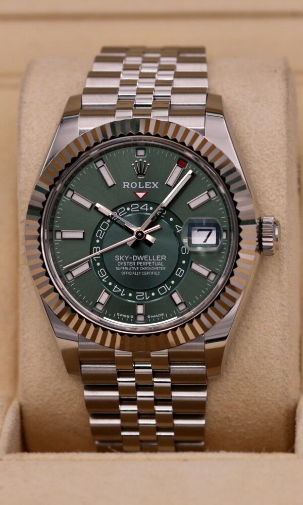 Đồng hồ Rolex Sky Dweller 336934 Mặt xanh lá Dây Jubilee 42mm