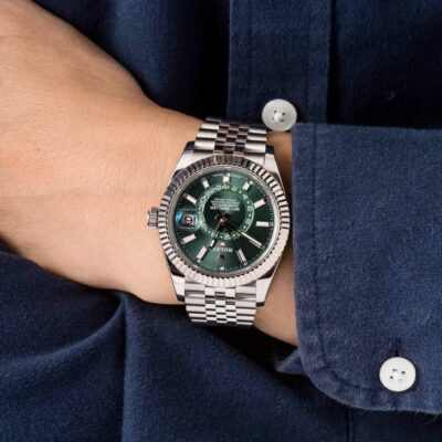 Đồng hồ Rolex Sky Dweller 336934 Mặt xanh lá Dây Jubilee 42mm