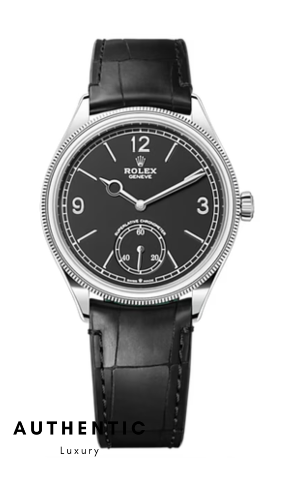 Đồng hồ Rolex Perpetual 1908 ref. 52509 Vàng trắng Mặt đen 39mm