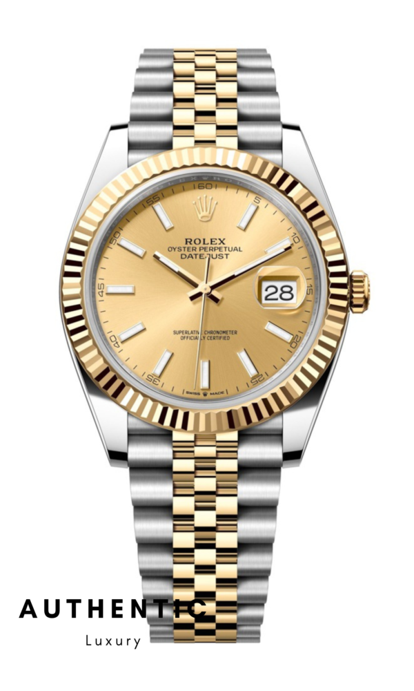 Đồng hồ Rolex Datejust 126333 Mặt Champagne Cọc quang 41mm