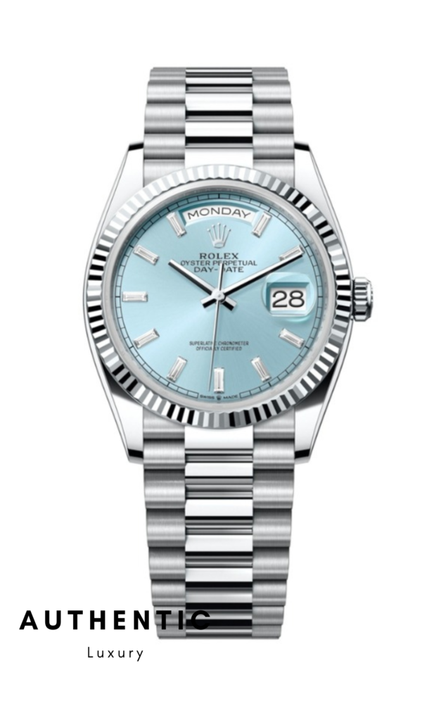 Đồng hồ Rolex Day-Date 128236 Platinum Iceblue 36mm