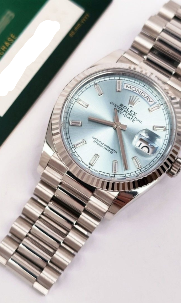 Đồng hồ Rolex Day-Date 128236 Platinum Iceblue 36mm