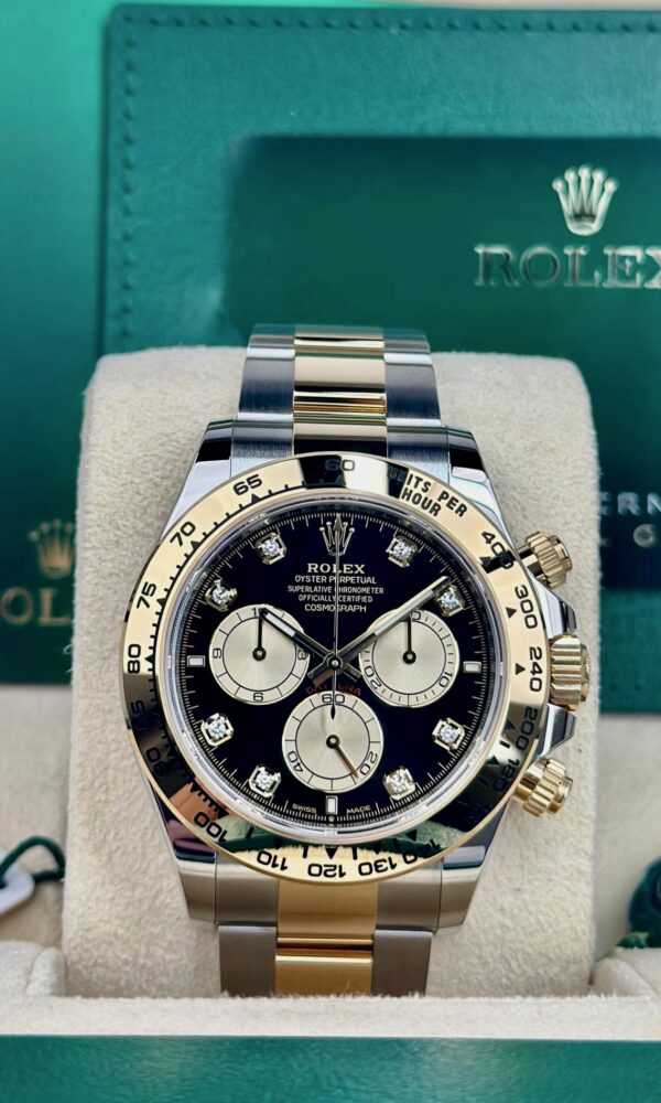 Đồng hồ Rolex Cosmograph Daytona 126503 Mặt đen Cọc kim cương 40mm