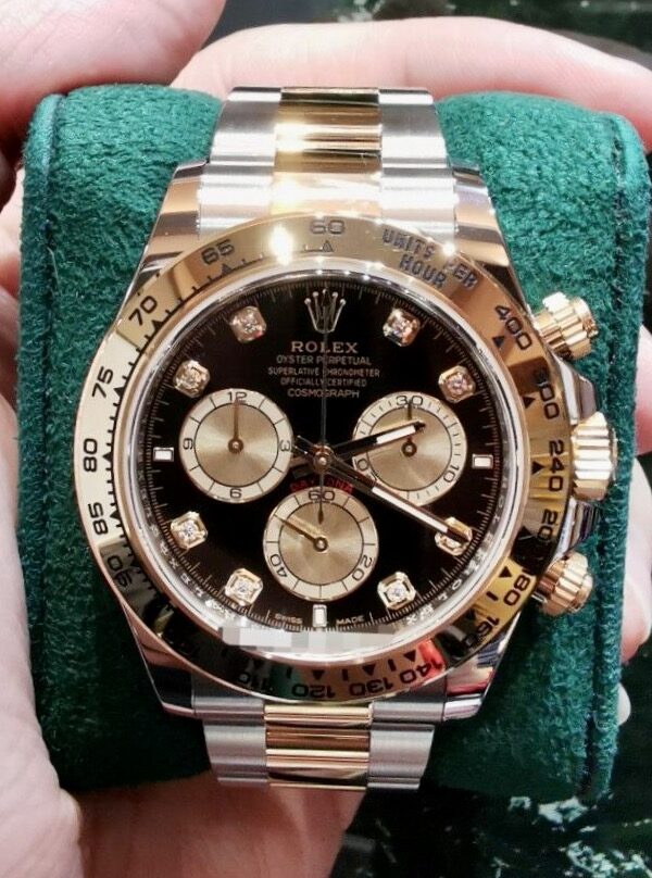 Đồng hồ Rolex Cosmograph Daytona 126503 Mặt đen Cọc kim cương 40mm