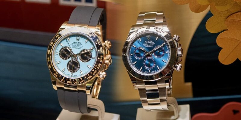 Đồng hồ Rolex Cosmograph Daytona 126509 Vàng trắng Mặt xanh 40mm