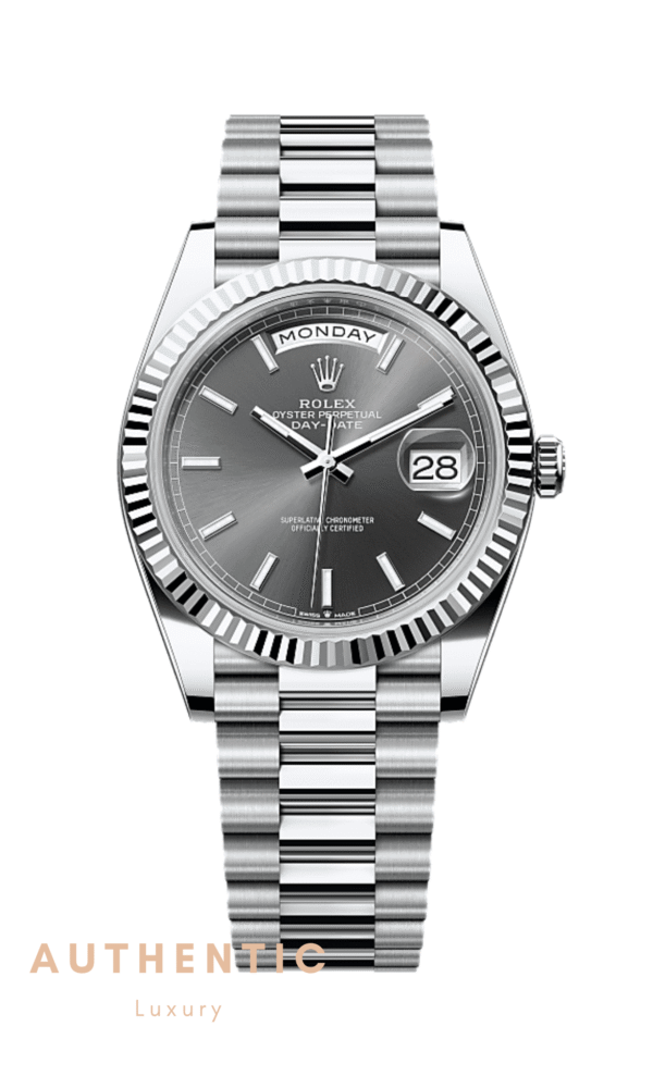 Đồng hồ Rolex Day-Date 228236 Platinum Mặt số xám 40mm