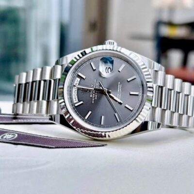 Đồng hồ Rolex Day-Date 228239 Vàng trắng Mặt Xám 40mm