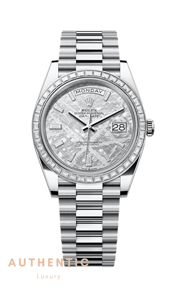 Đồng hồ Rolex Day-Date 228396TBR Platinum Mặt thiên thạch 40mm