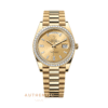Đồng hồ Rolex Day-Date 228338 Mặt Champagne Kim cương Baguette 40mm