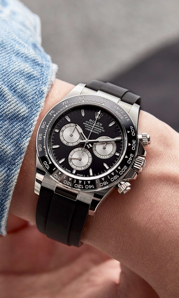 Đồng hồ Rolex Daytona 126519LN Vàng trắng Mặt đen 40mm