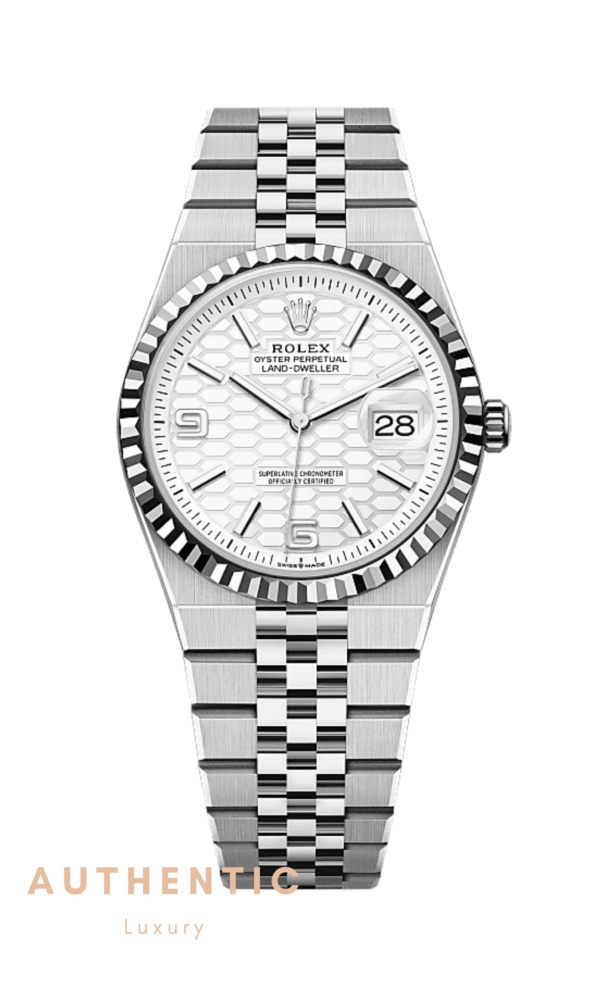 Đồng hồ Rolex Land-Dweller 127234 Vàng/Thép Mặt số trắng 36mm