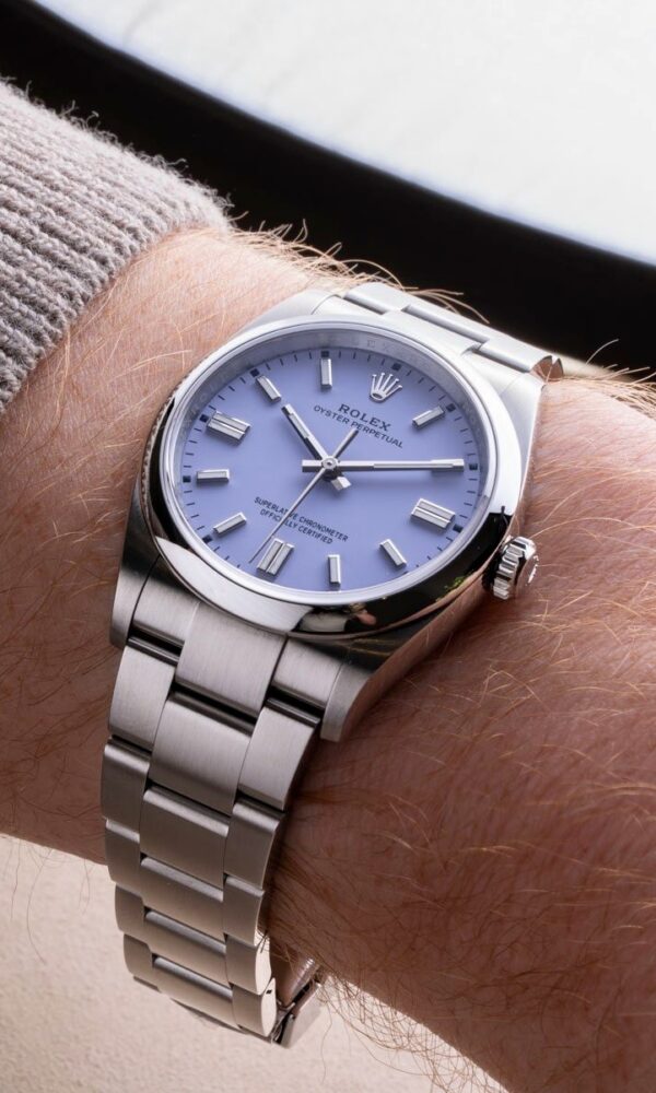 Đồng hồ Rolex Oyster Perpetual 126000 Thép Mặt tím Lavender 36mm