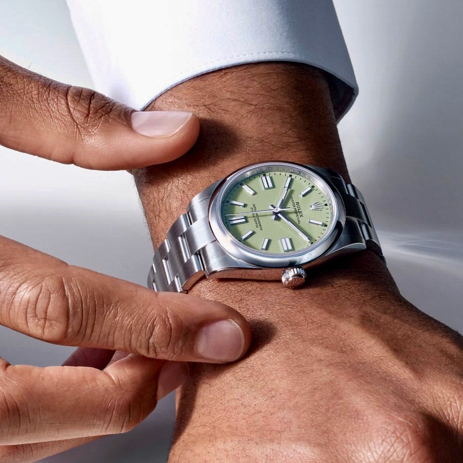 Đồng hồ Rolex Oyster Perpetual 126000 Thép Pistachio 36mm AuthenticLuxury14 Đồng hồ Rolex Oyster Perpetual 126000 Thép Mặt xanh Pistachio 36mm