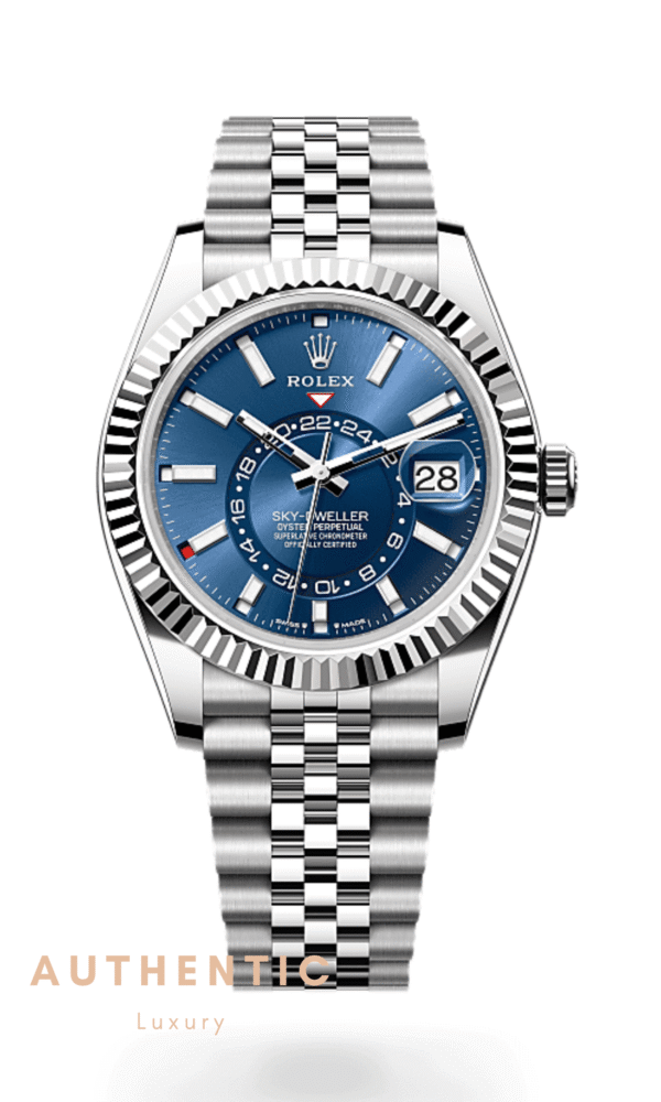 Đồng hồ Rolex Sky Dweller 336934 Vàng trắng/Thép Mặt xanh Dây Jubilee 42mm