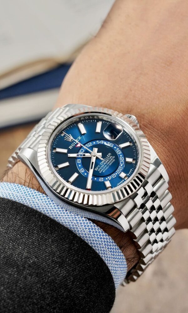 Đồng hồ Rolex Sky Dweller 336934 Vàng trắng/Thép Mặt xanh Dây Jubilee 42mm