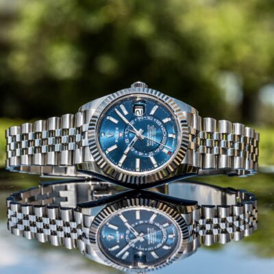 Đồng hồ Rolex Sky Dweller 336934 Vàng trắng/Thép Mặt xanh Dây Jubilee 42mm