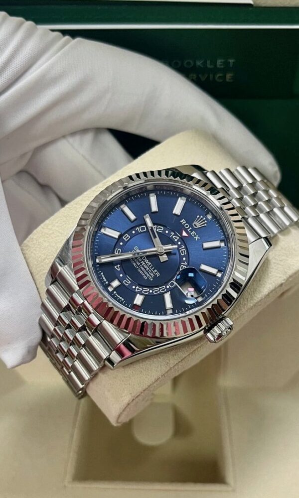 Đồng hồ Rolex Sky Dweller 336934 Vàng trắng/Thép Mặt xanh Dây Jubilee 42mm