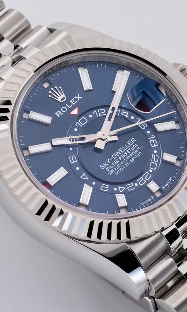 Đồng hồ Rolex Sky Dweller 336934 Vàng trắng/Thép Mặt xanh Dây Jubilee 42mm