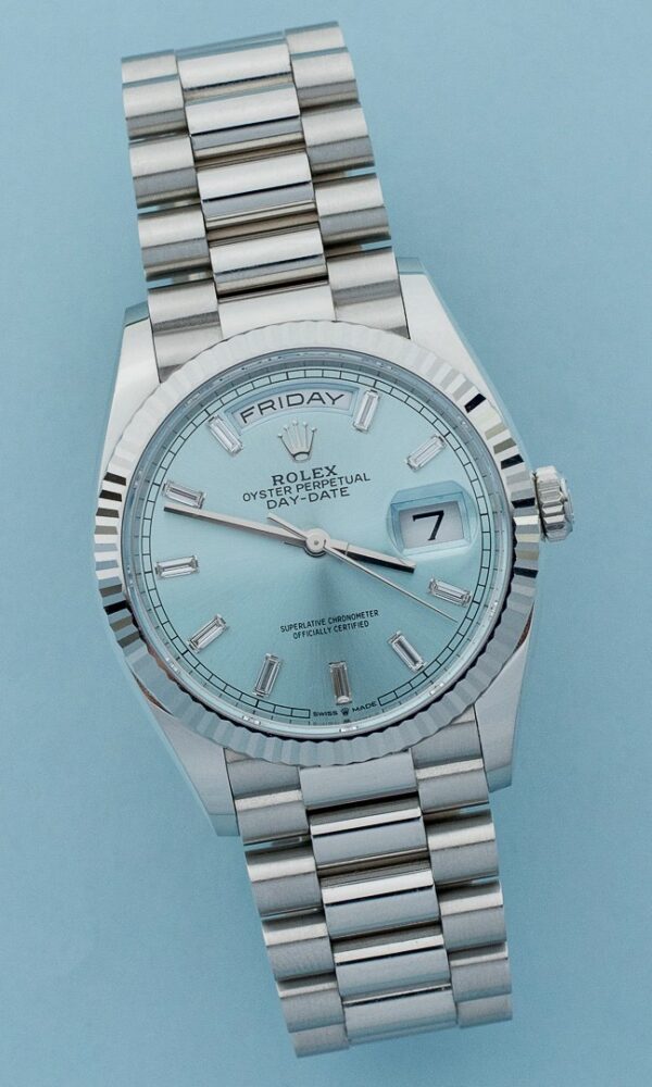 Đồng hồ Rolex Day-Date 128236 Platinum Iceblue 36mm