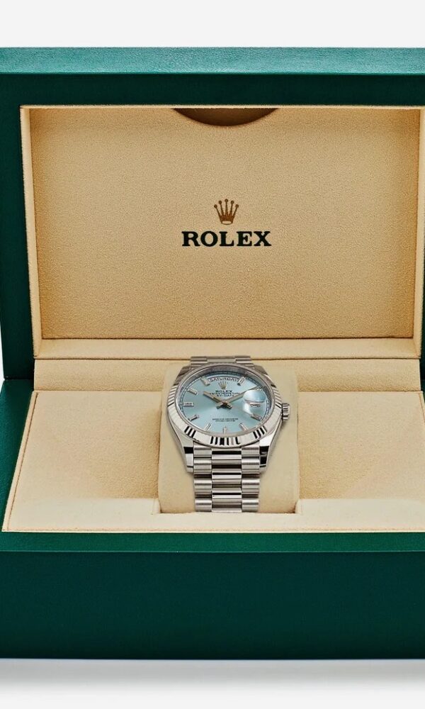 Đồng hồ Rolex Day-Date 128236 Platinum Iceblue 36mm