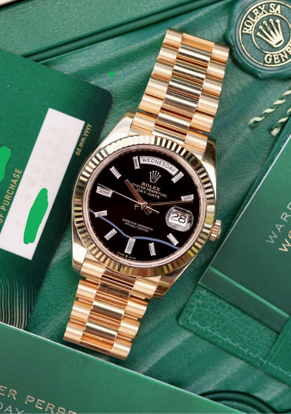 Đồng hồ Rolex Day-Date 228238 Mặt đá Onyx 40mm