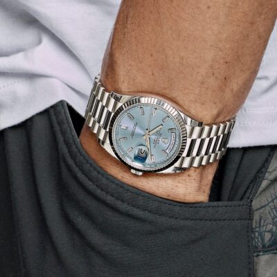 Đồng hồ Rolex Day-Date 128236 Platinum Iceblue 36mm