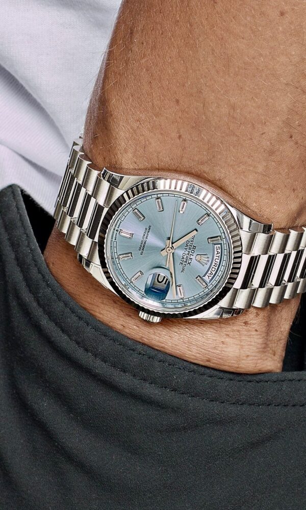 Đồng hồ Rolex Day-Date 128236 Platinum Iceblue 36mm